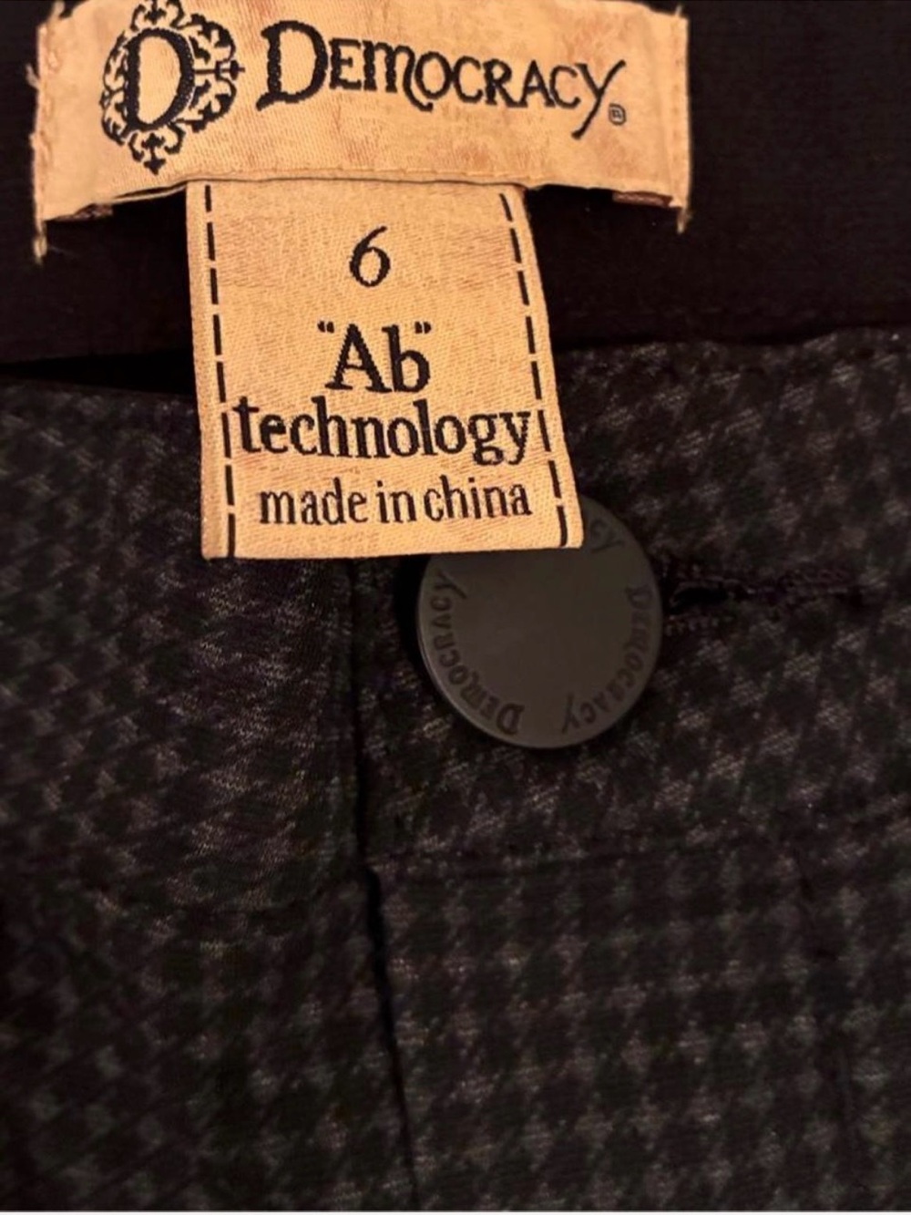 Democracy Black Patterned Pants